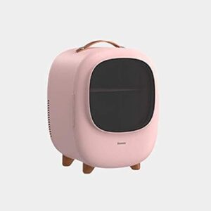 Mini Nevera para Coche, Nevera con congelador, 8 litros, compresor de Coche, Nevera, Cerveza, Caja fría, Mini Nevera para dormitorios, Adecuada para Acampar al Aire Libre y Familia de Coches (Rosa)